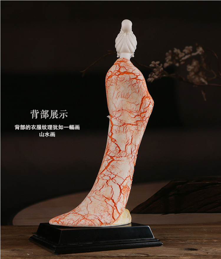 中國風(fēng)古典美女白瓷仕女藝術(shù)品