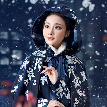 優(yōu)雅賞雪帶傘女生頭像，唯美古風(fēng)真人頭像