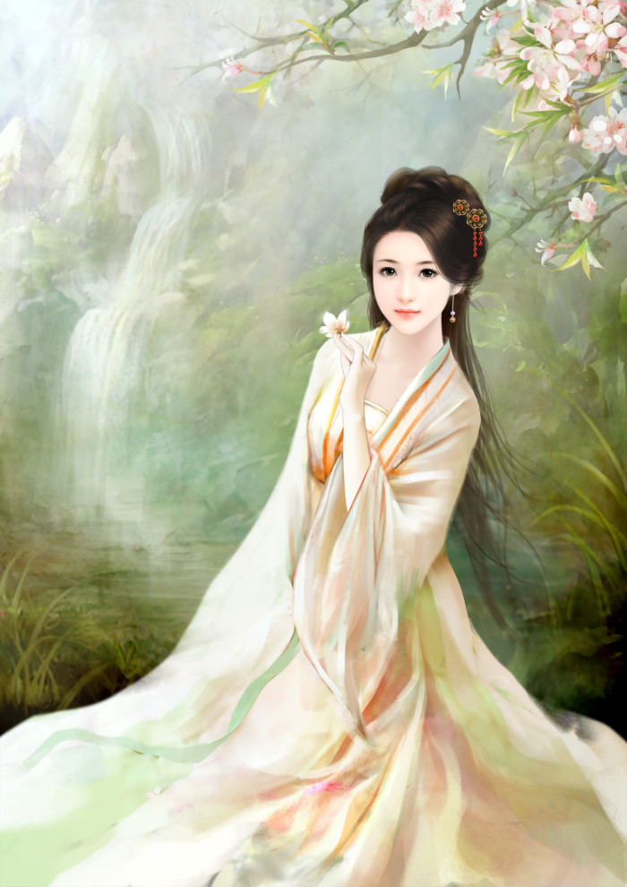 淡雅溫婉的古風(fēng)美女插畫(huà)欣賞